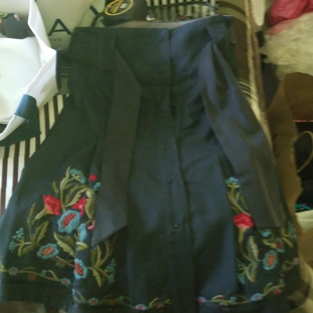 Burning Torch skirt with tie belt
